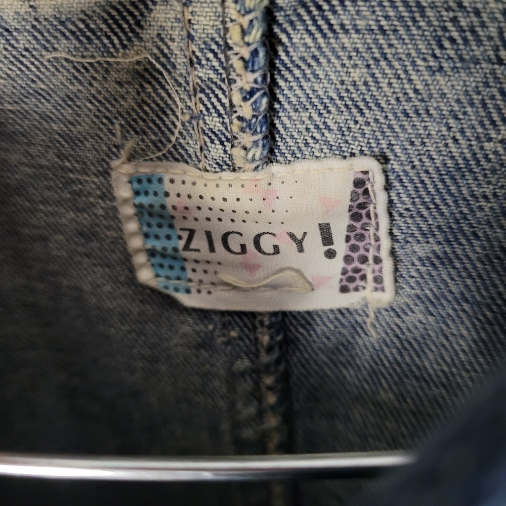 ZIGGY | vintage acid wash dolman long sleeve full zip denim jean dress - Picture 4 of 5